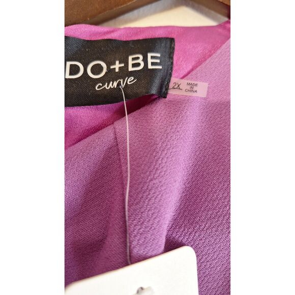 NWT DO+BE PURPLE STRETCH FAIRY KNIT SCUBA CURVY FIT&FLARE SKATER DRESS SIZE 2X - Picture 4 of 6
